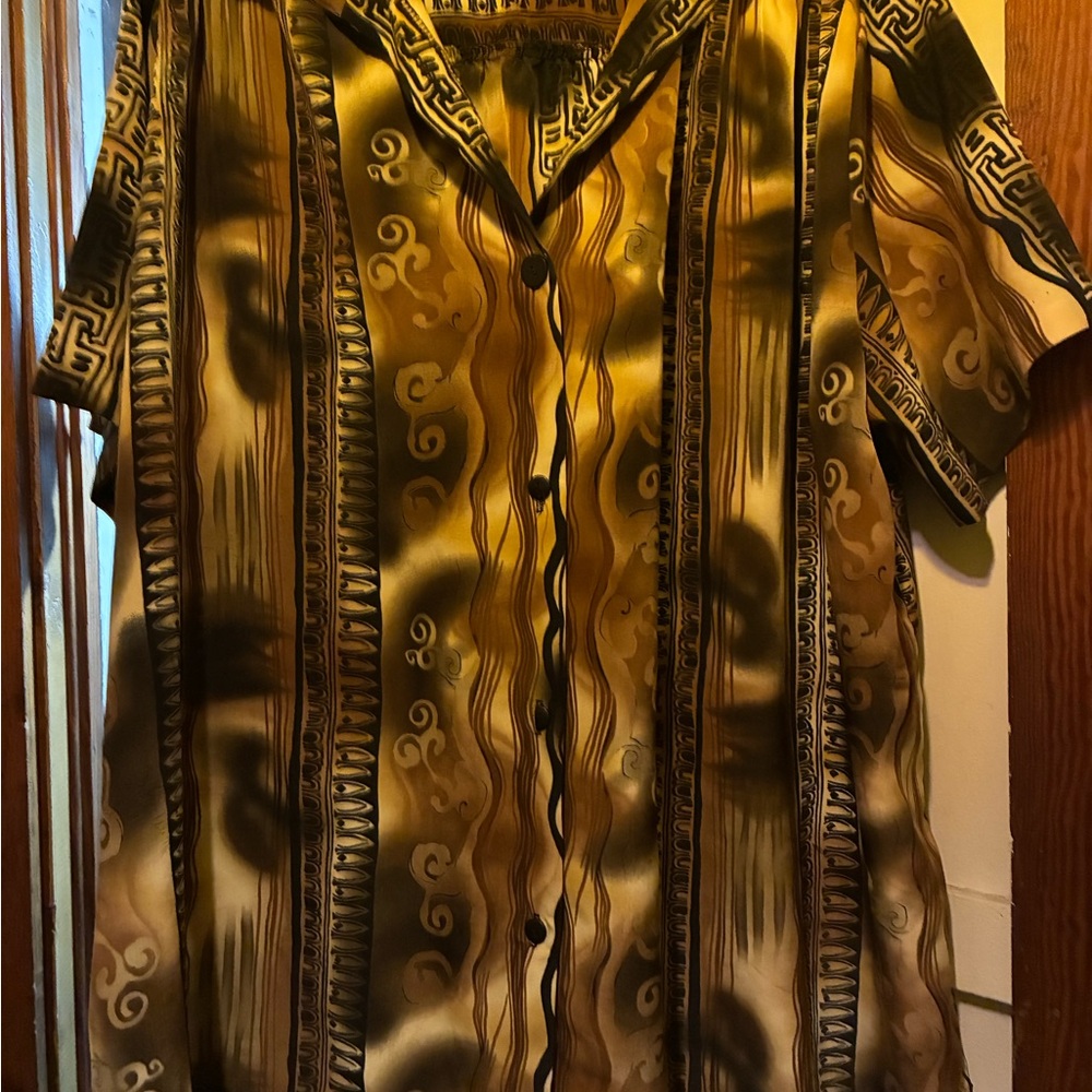 Vintage Style Button-Up Shirt (Unisex/Plus)